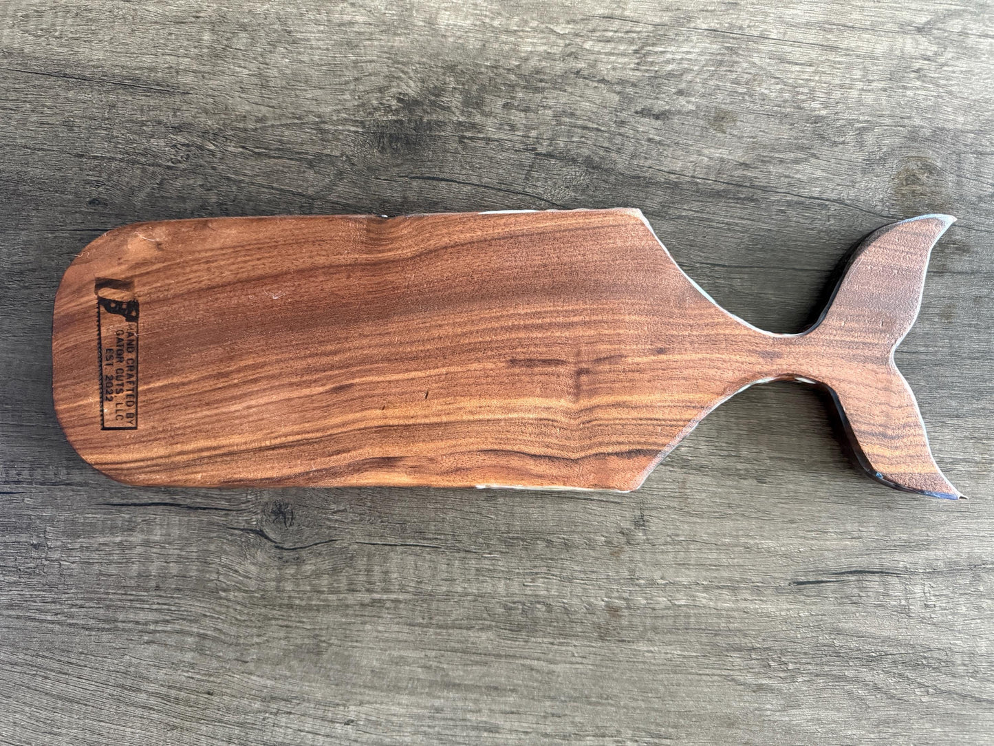 Ocean Resin Handcrafted Mermaid Tail Charcuterie Board – Handmade Walnut Serving Tray