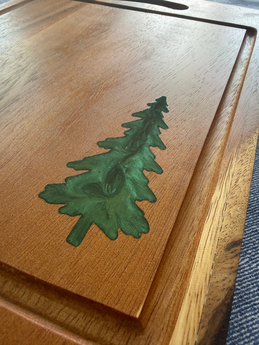 Evergreen Forest Acacia Charcuterie Board