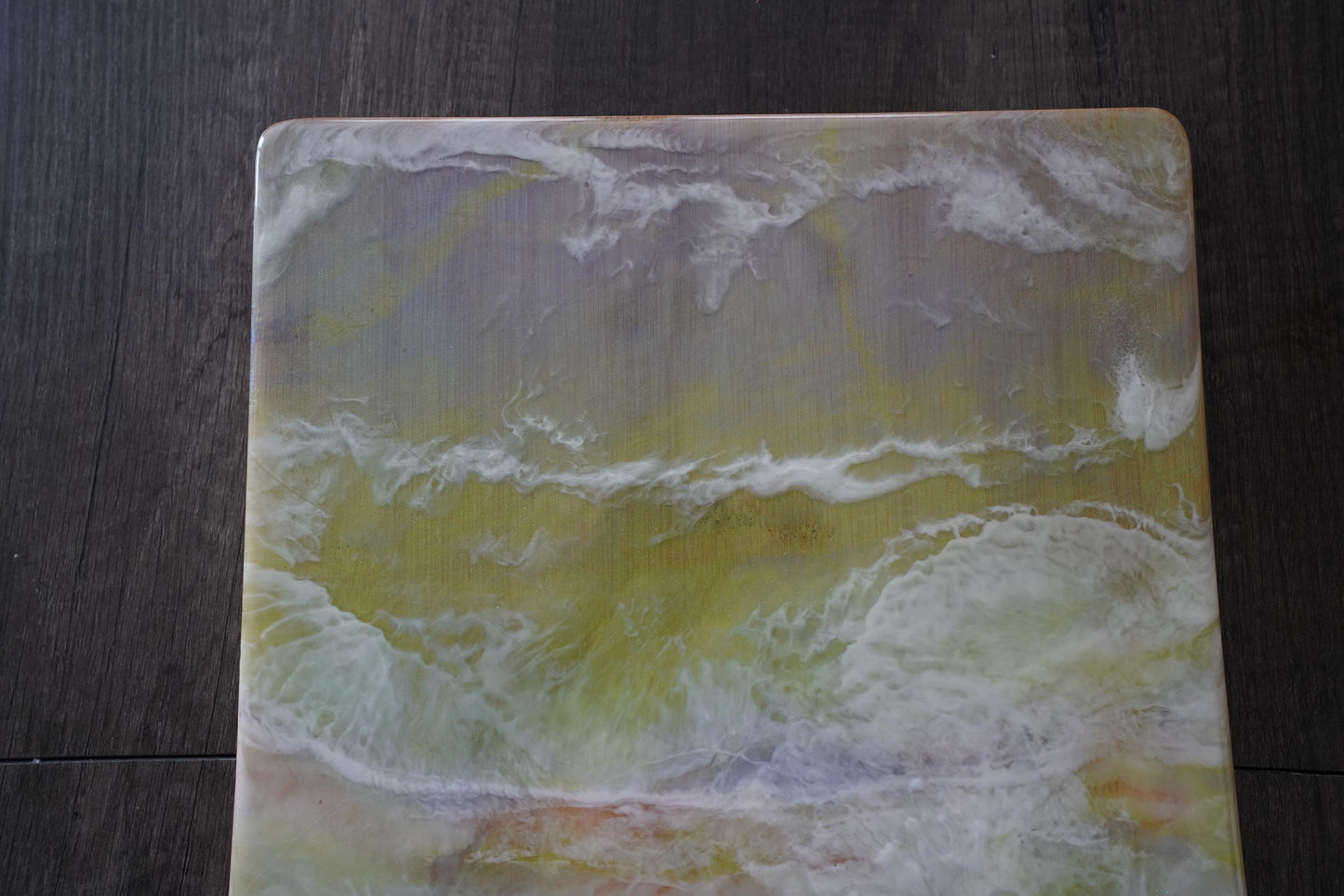 Handcrafted Ocean Wave Charcuterie Board: Coastal Elegance on Bamboo!