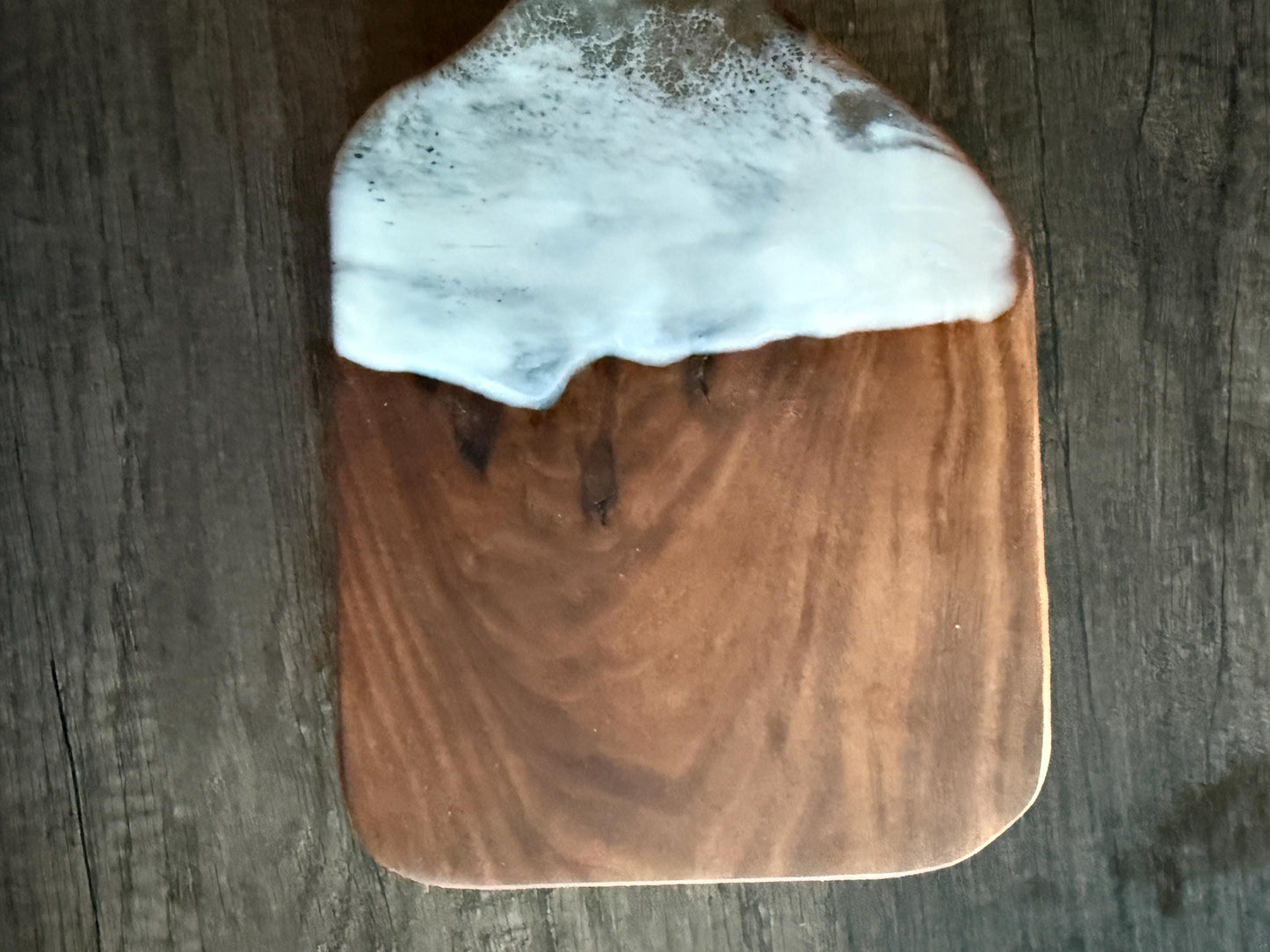 Ocean Resin Mermaid Tail Charcuterie Board – Walnut Coastal Decor