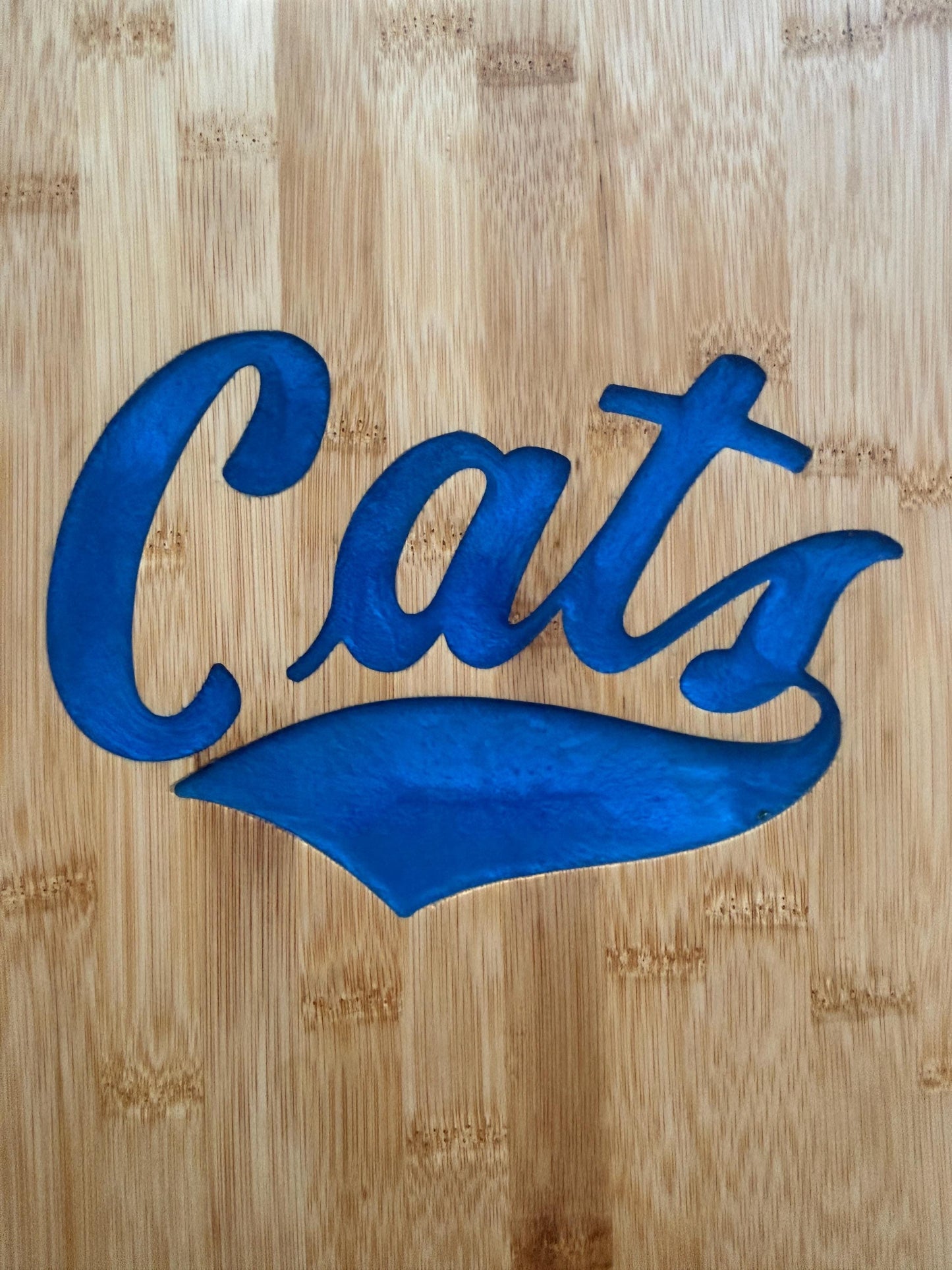 Montana State Bobcats Charcuterie Board | Bamboo with Cats Resin Inlay