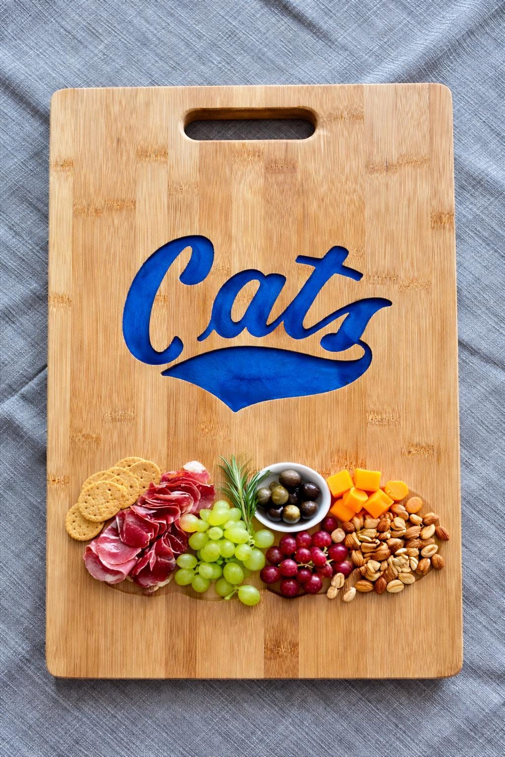 Montana State Bobcats Charcuterie Board | Bamboo with Cats Resin Inlay