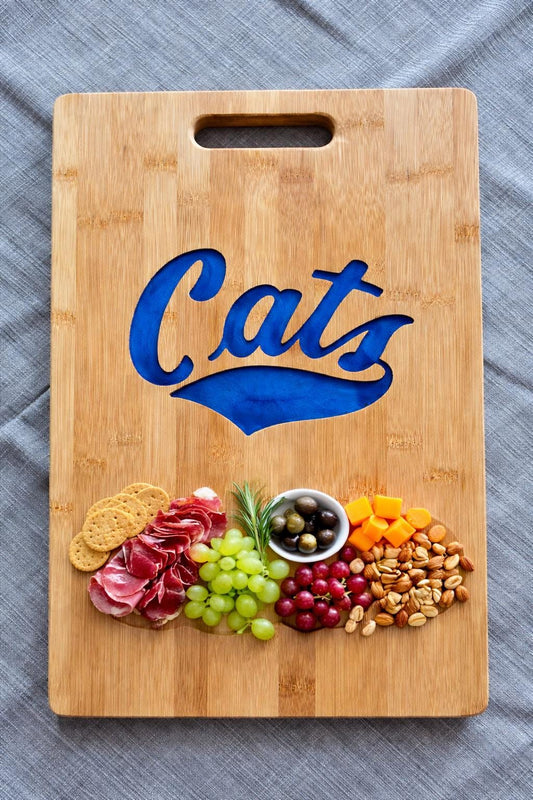 Montana State Bobcats Charcuterie Board | Bamboo with Cats Resin Inlay