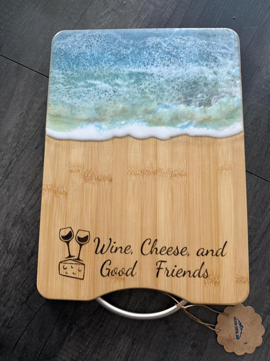 Ocean Wave Charcuterie Board - Serving Tray - Entertaining Centerpiece