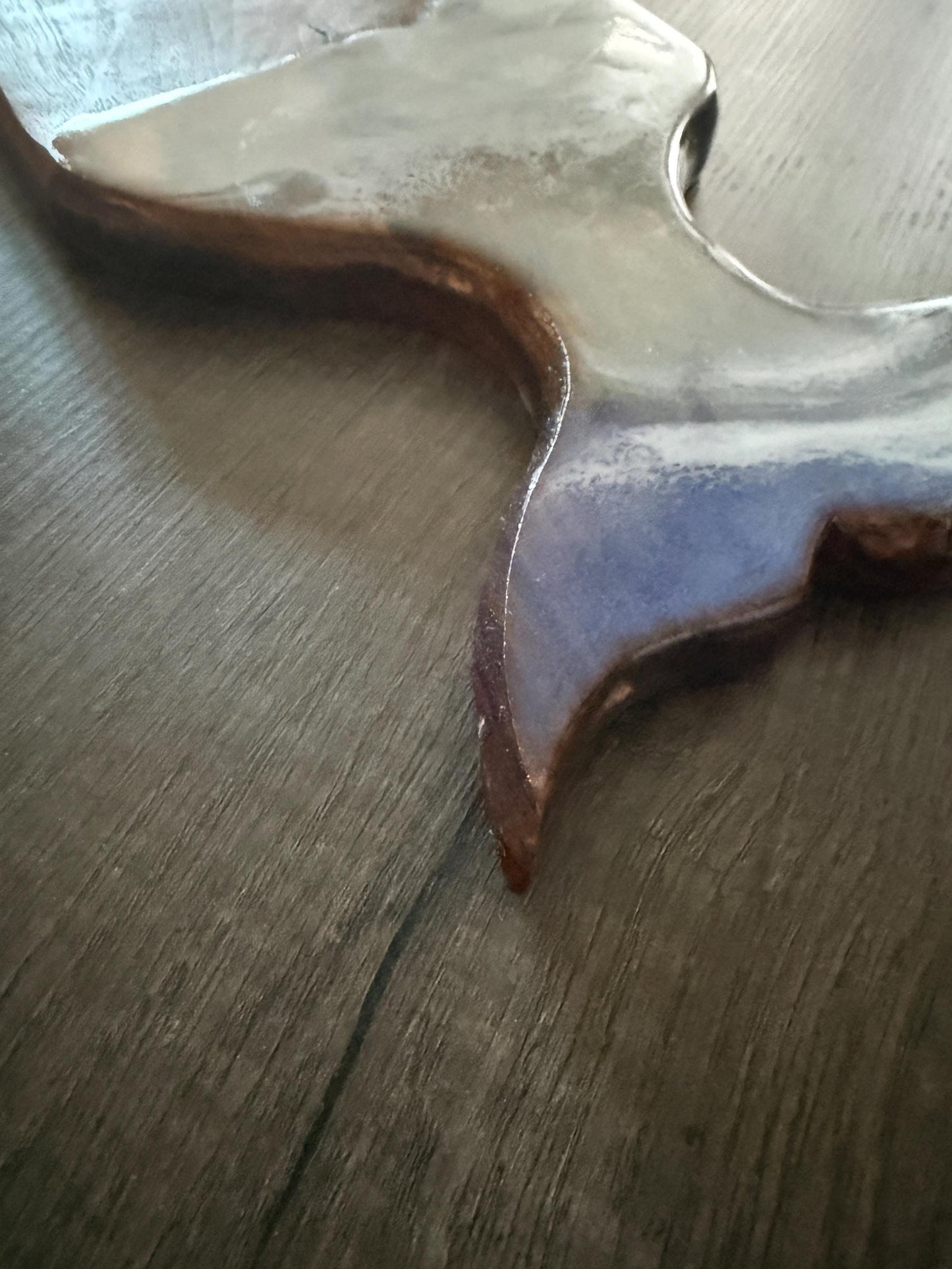 Mermaid Tail Charcuterie Board – Handmade Walnut & Ocean Resin Serving Tray