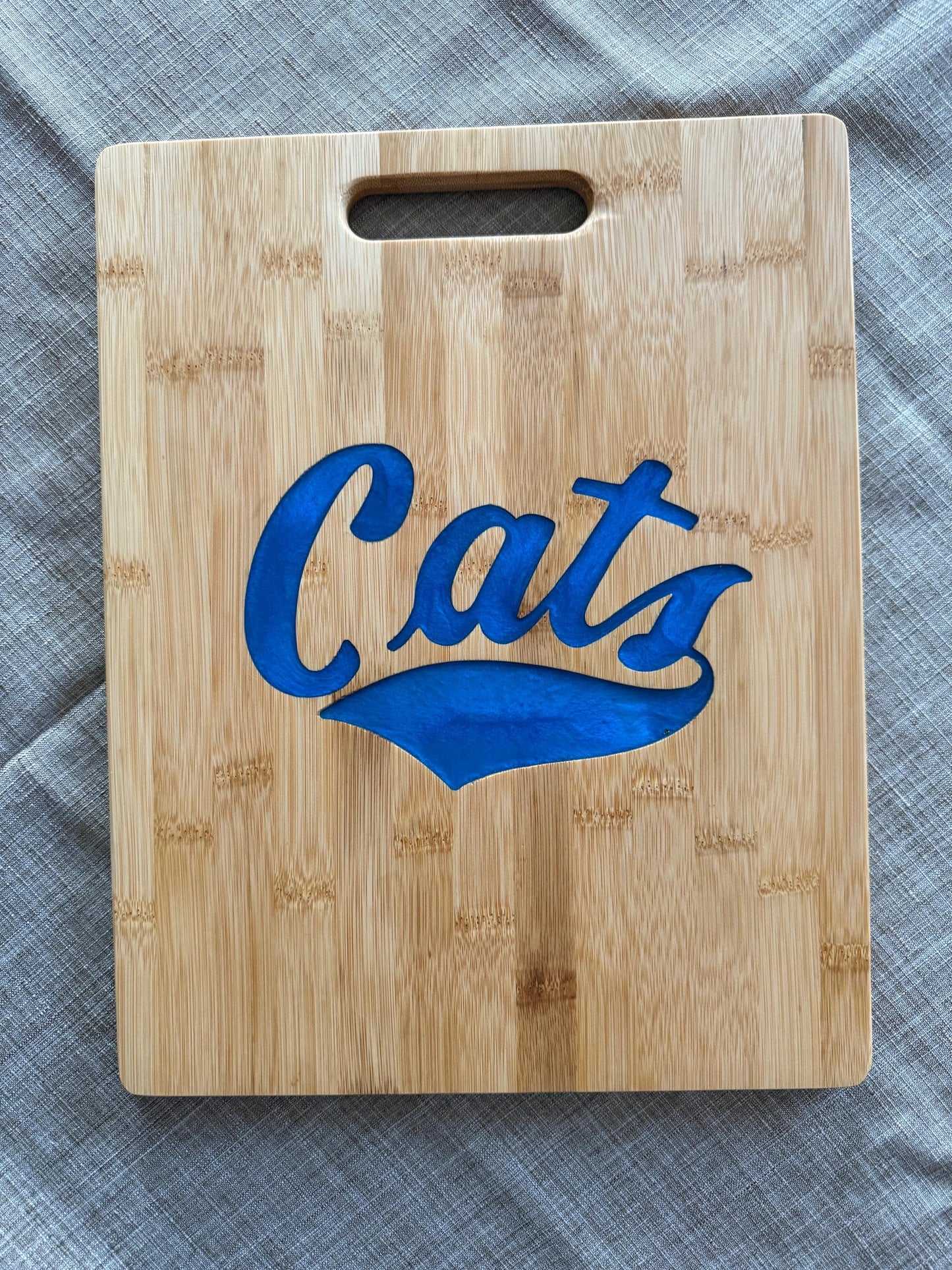 Montana State Bobcats Charcuterie Board | Bamboo with Cats Resin Inlay