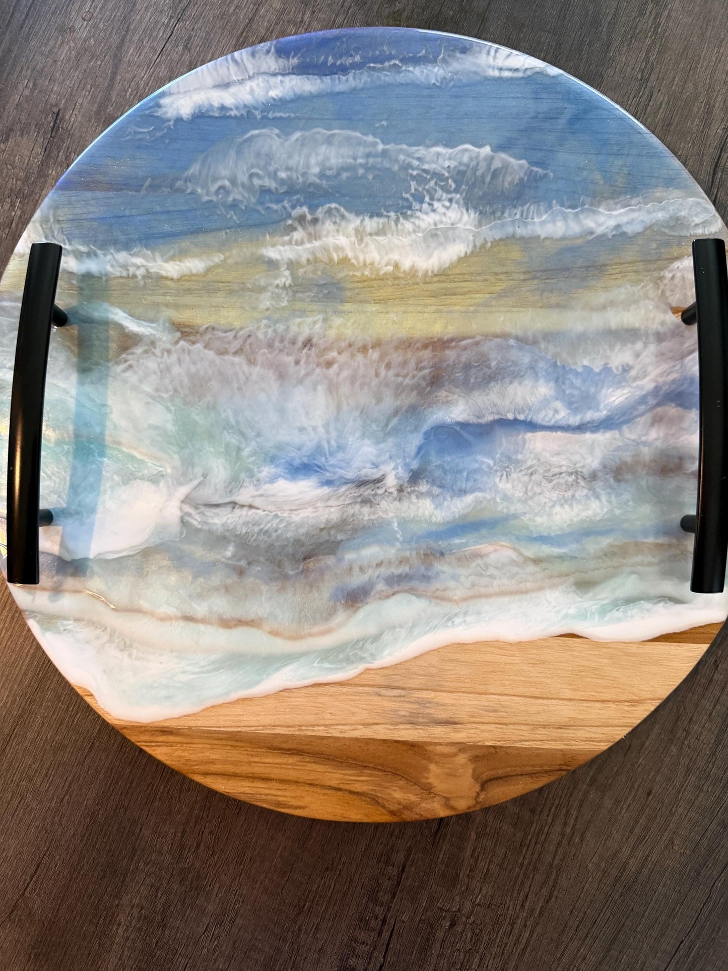 Seaside Chic Resin Serving Tray — Nautical Charcuterie Board