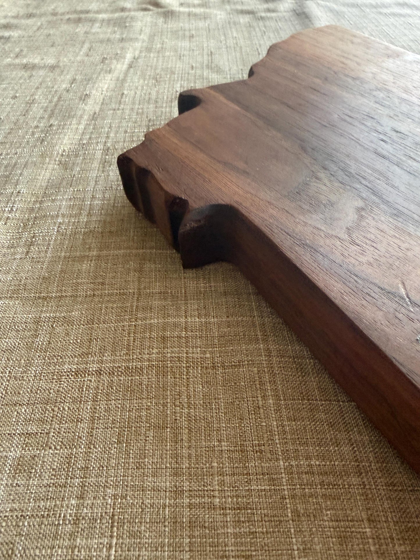 Walnut Resin Charcuterie Board – Handcrafted Serving Tray with Evergreen Inlays