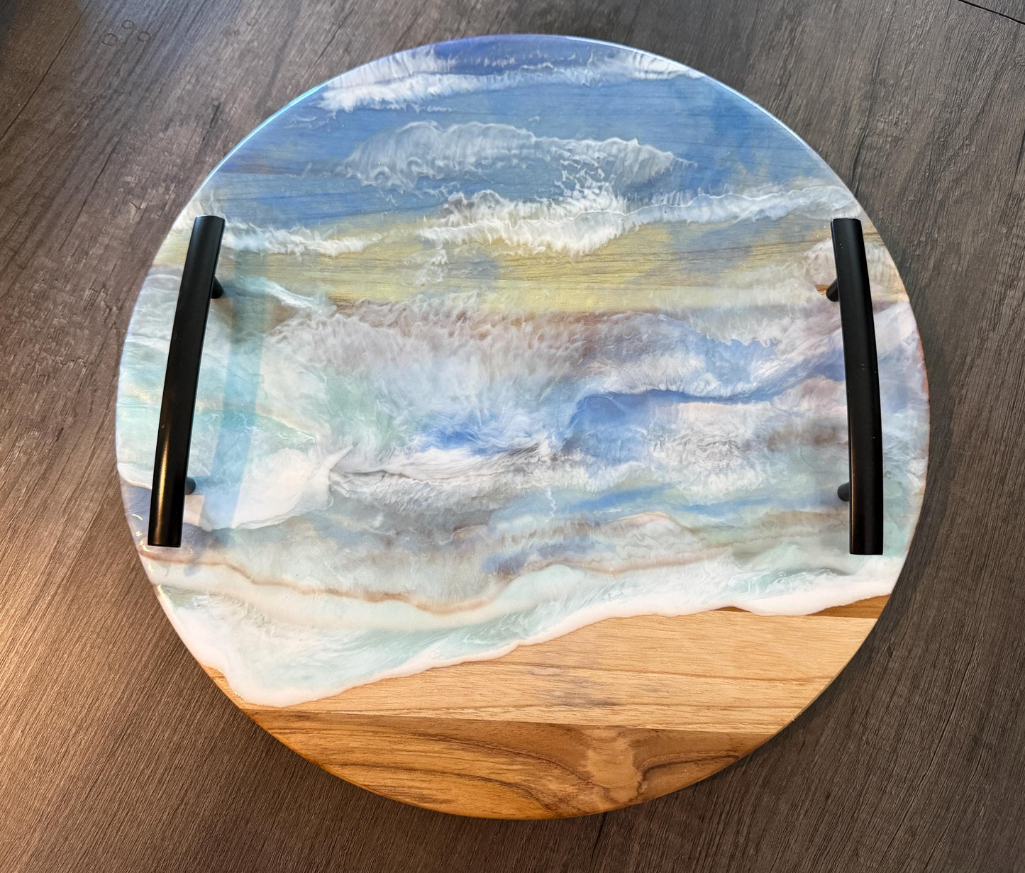 Seaside Chic Resin Serving Tray — Nautical Charcuterie Board