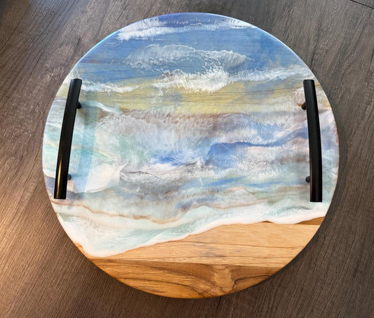 Seaside Chic Resin Serving Tray — Nautical Charcuterie Board