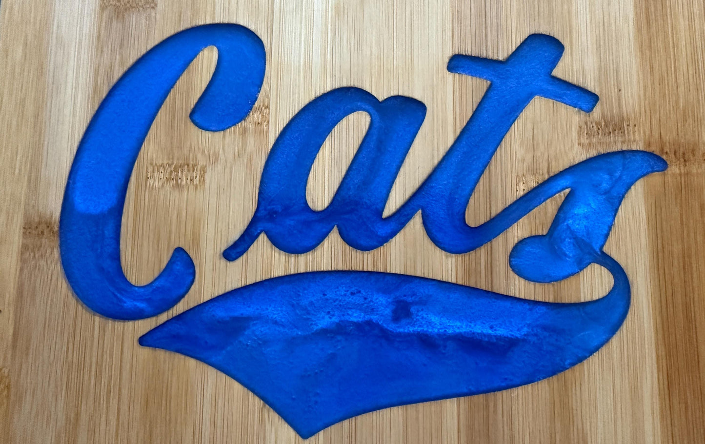 Montana State Bobcats Charcuterie Board | Bamboo with Cats Resin Inlay