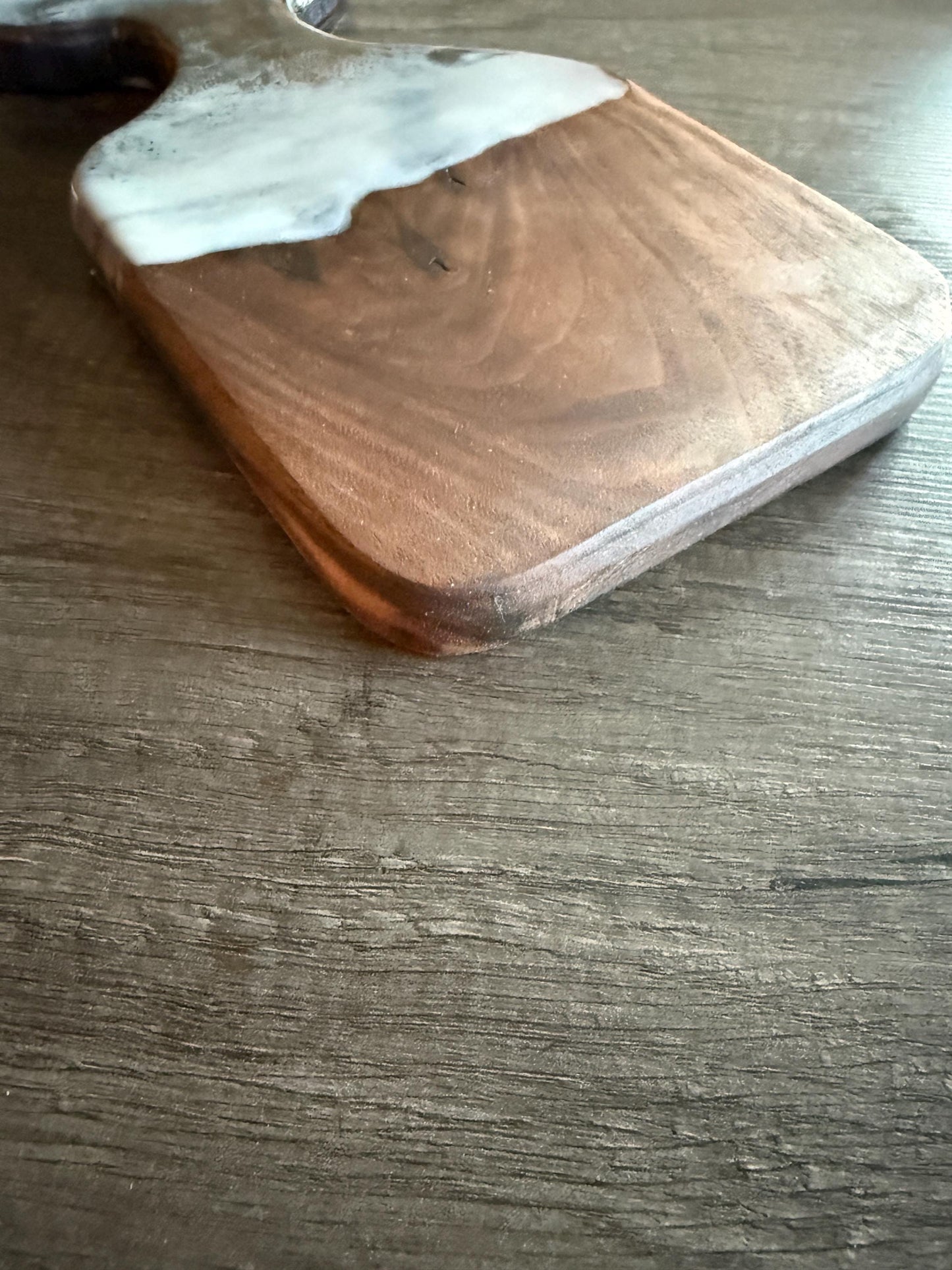 Ocean Resin Mermaid Tail Charcuterie Board – Walnut Coastal Decor