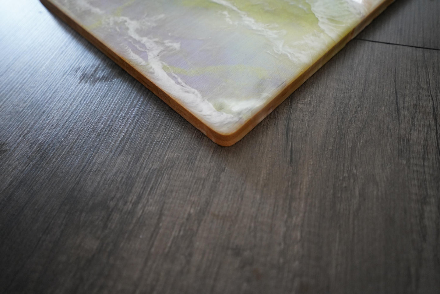 Handcrafted Ocean Wave Charcuterie Board: Coastal Elegance on Bamboo!