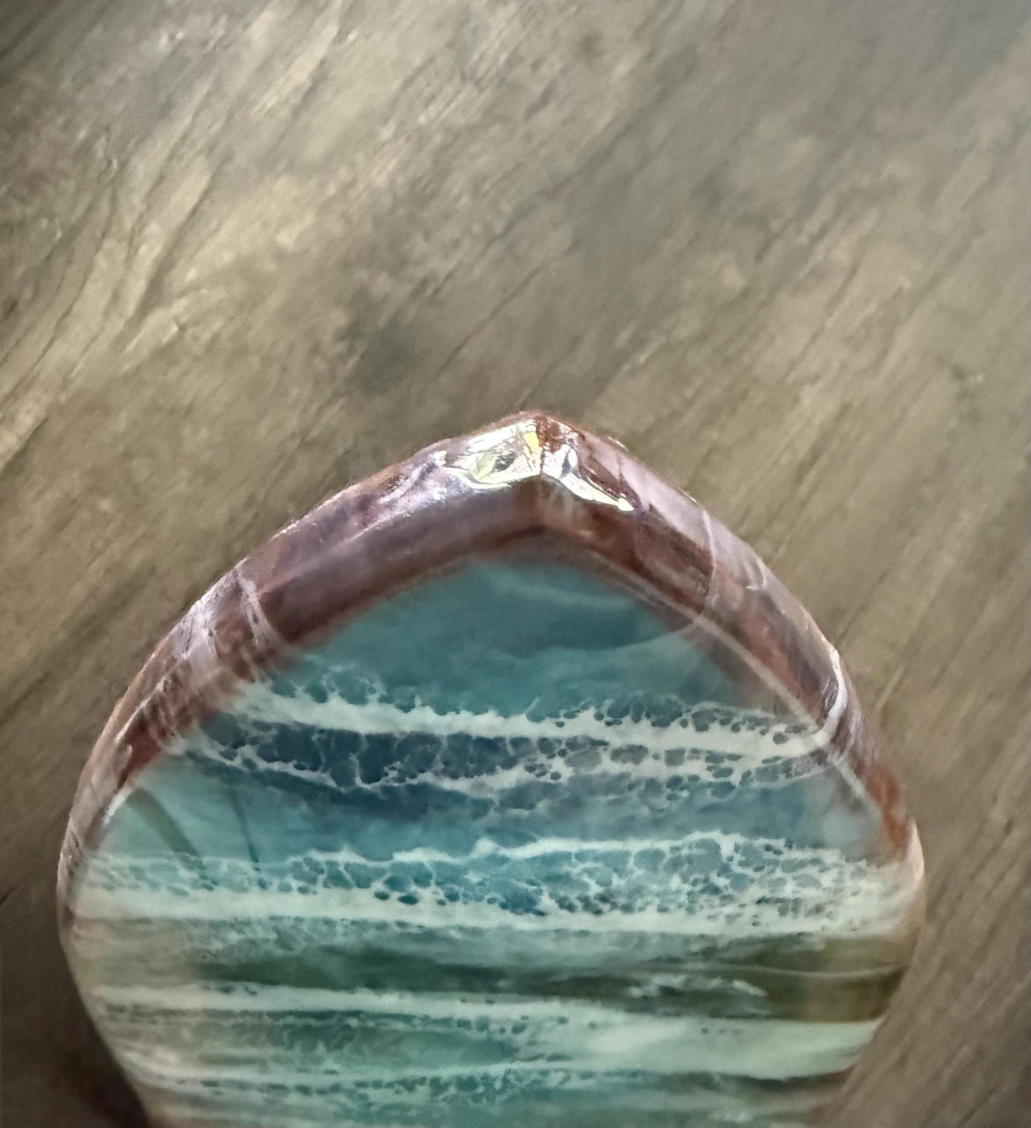 Surfboard Charcuterie Board with Ocean Resin Waves | Handmade Beach House Decor