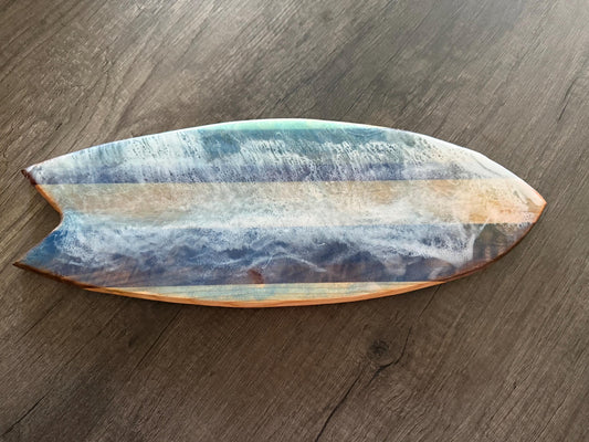 Handmade Surf Charcuterie Board - Ocean Serving Tray