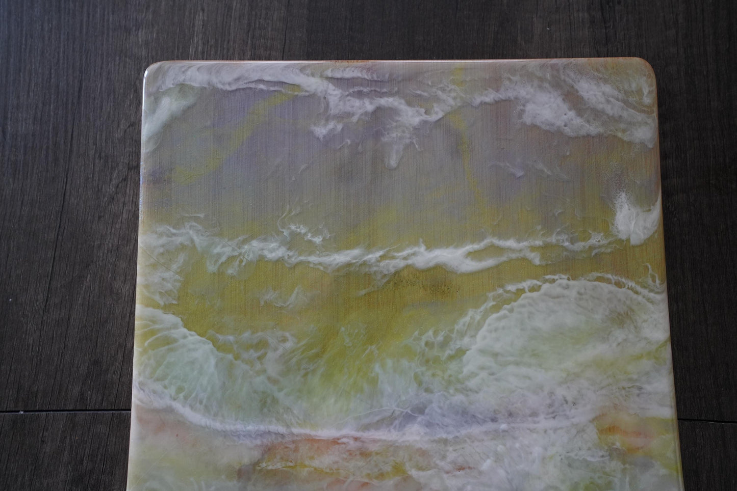 Handcrafted Ocean Wave Charcuterie Board: Coastal Elegance on Bamboo!
