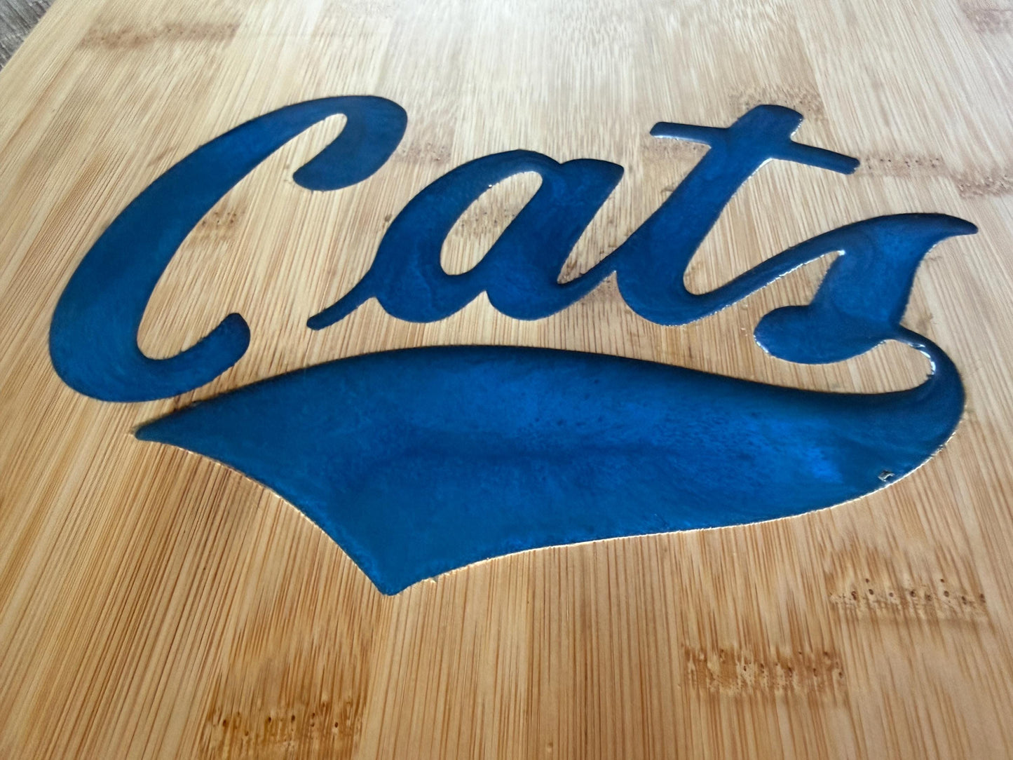 Montana State Bobcats Charcuterie Board | Bamboo with Cats Resin Inlay
